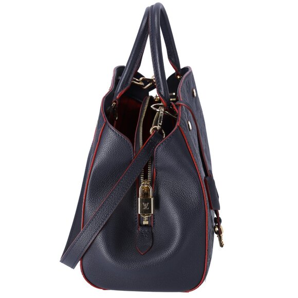 Louis Vuitton Montaigne MM Monogram Empreinte Handbag M42746 Marine Rouge - Picture 3 of 9